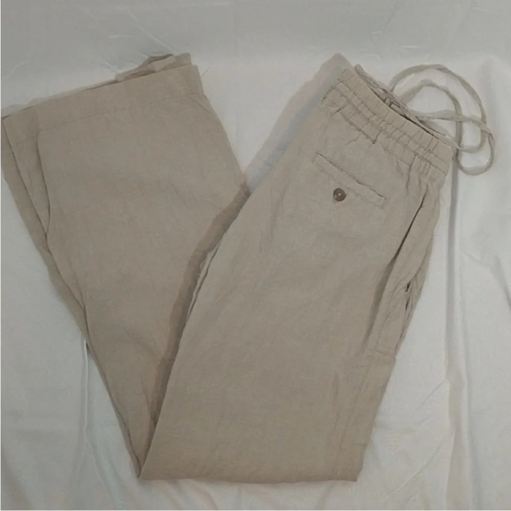 Kut from the Kloth beige cream linen pants 4 S - Picture 2 of 4